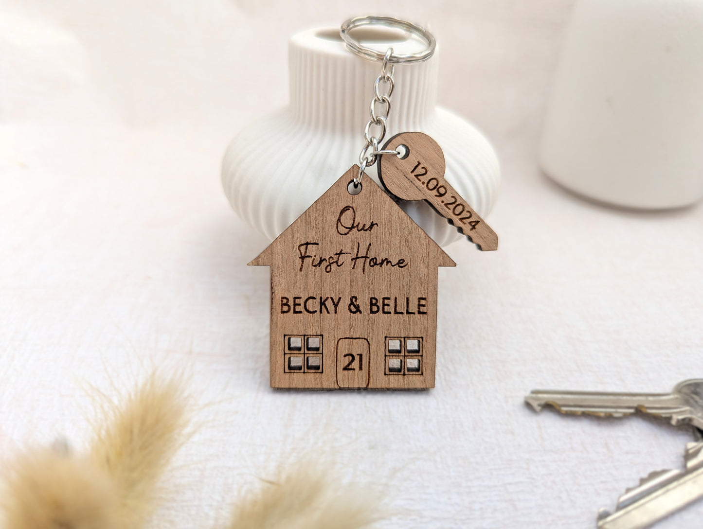 Personalised Our First Home Keyring