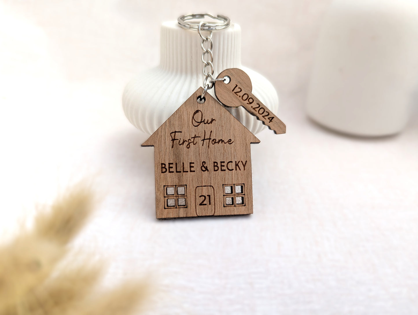 Personalised Our First Home Keyring