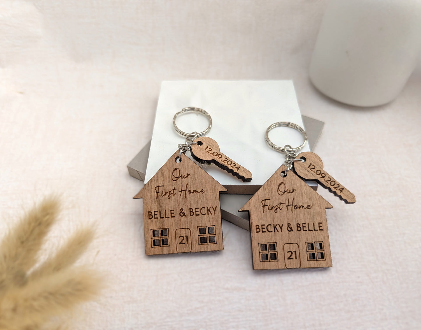 Personalised Our First Home Keyring
