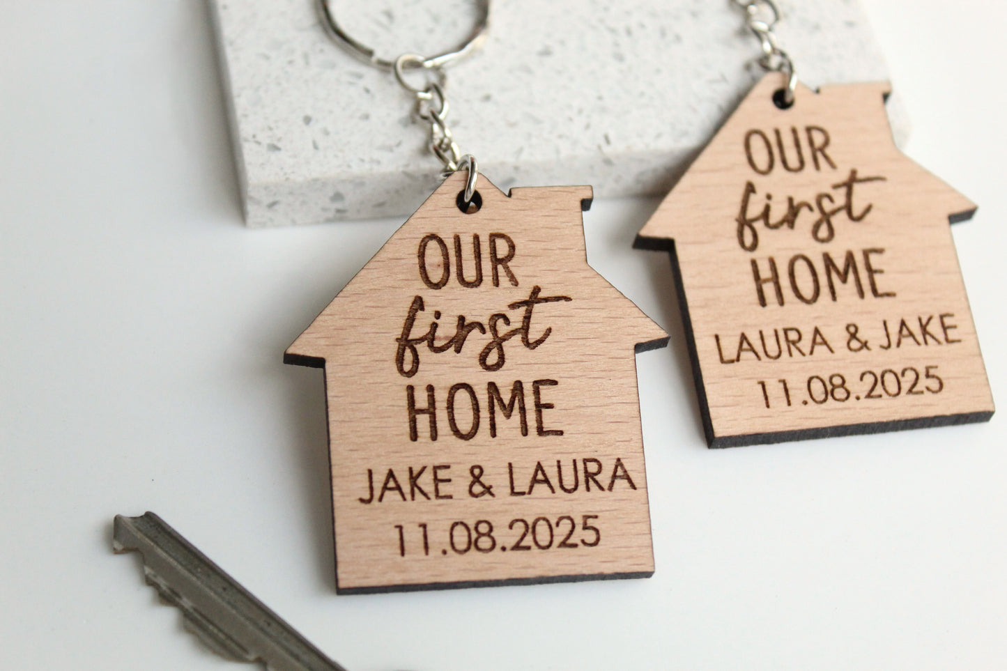 Personalised Our First Home Keyring