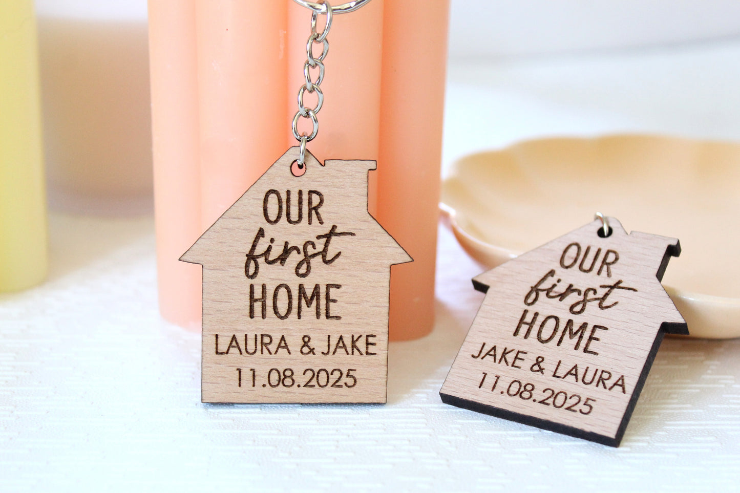Personalised Our First Home Keyring