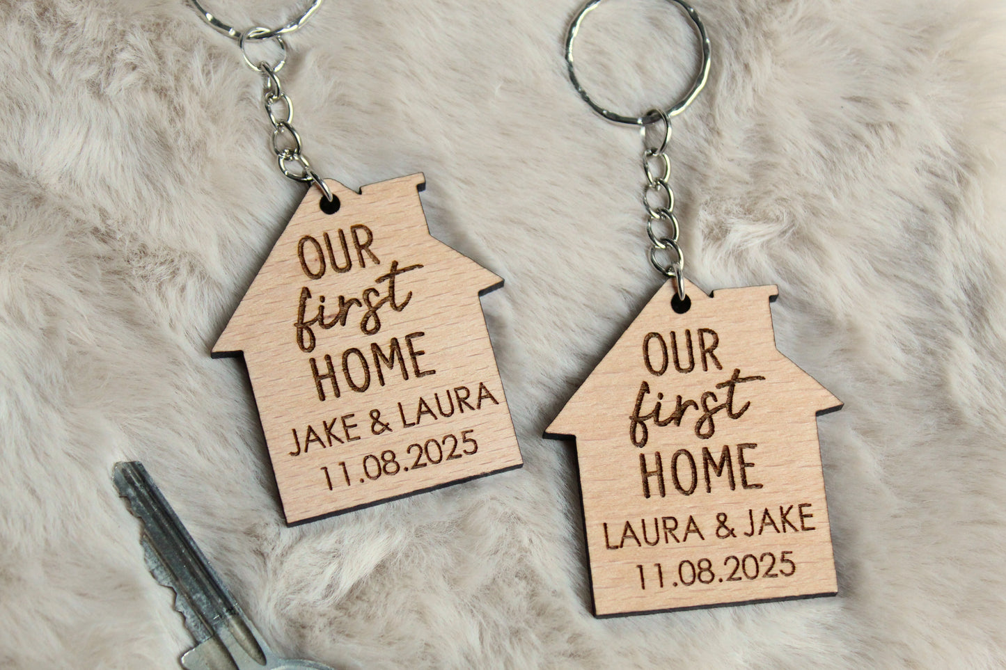 Personalised Our First Home Keyring