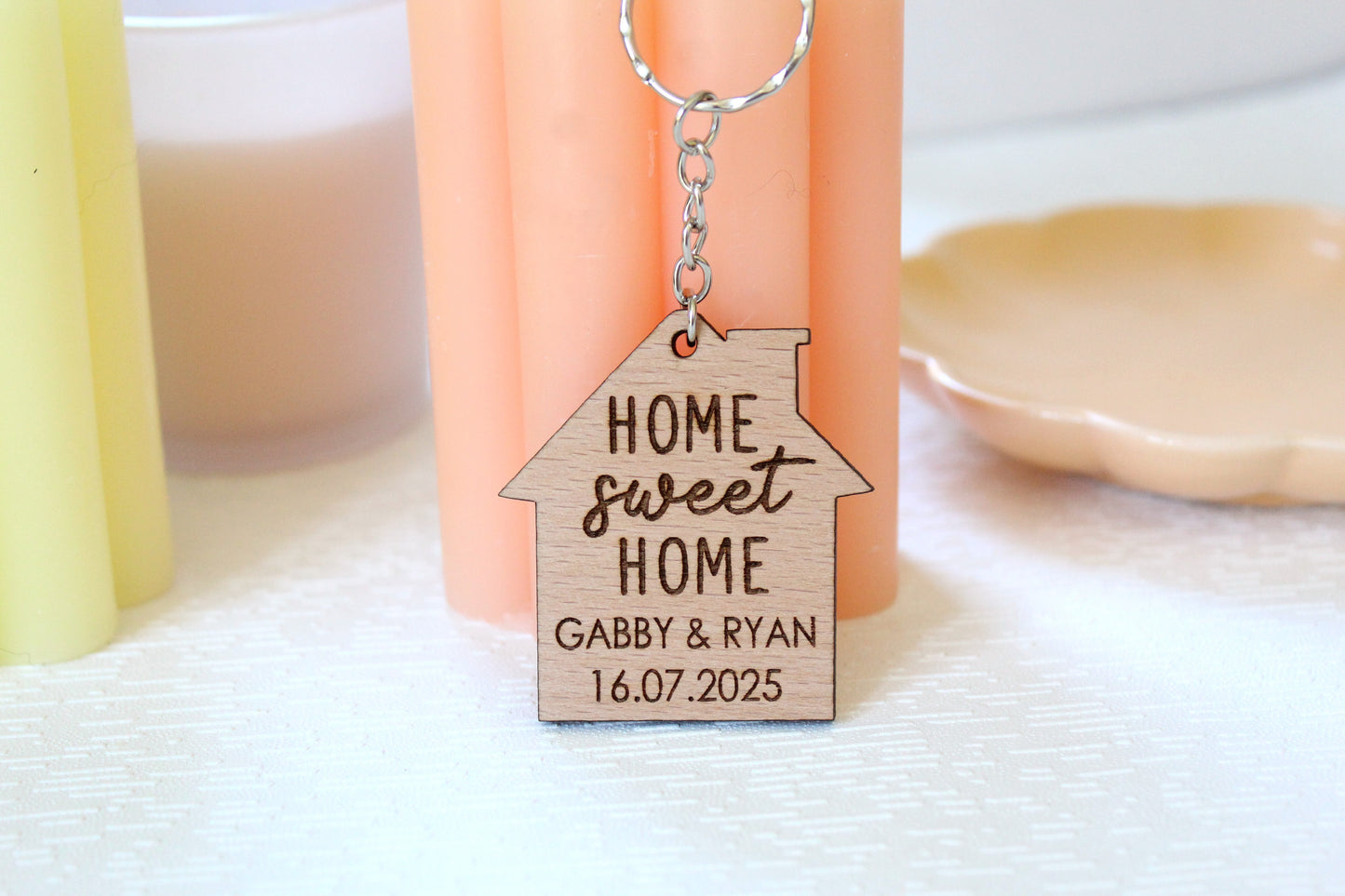 Personalised Home Sweet Home Keyring
