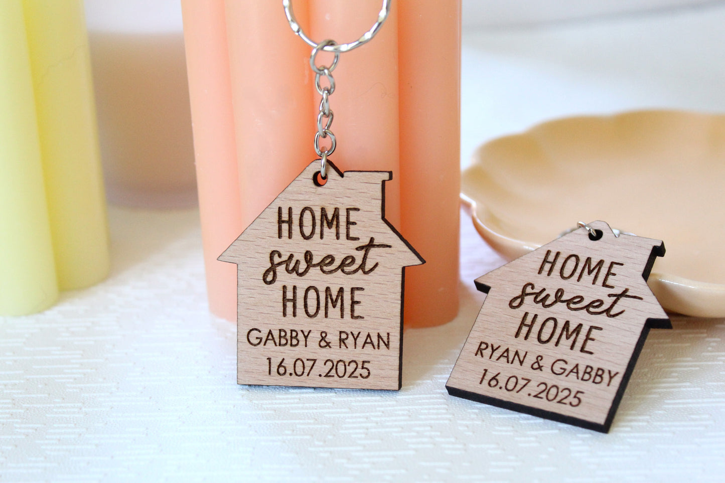 Personalised Home Sweet Home Keyring