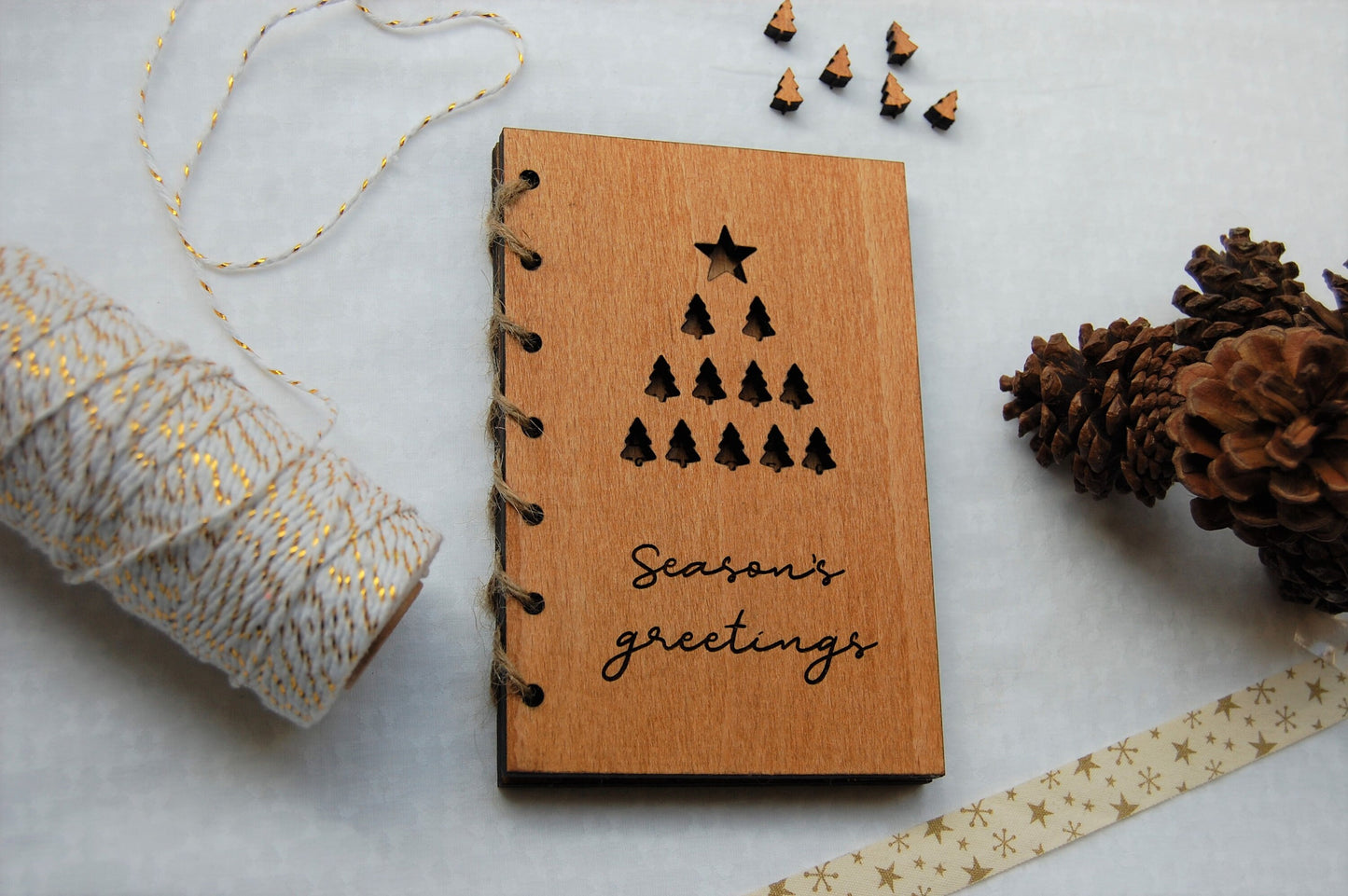 Wooden Christmas Card, Season's Greetings, Rustic Christmas Card, Xmas Card, Christmas Gift, Personalised Wooden Card, Xmas Gift, Xmas Decor