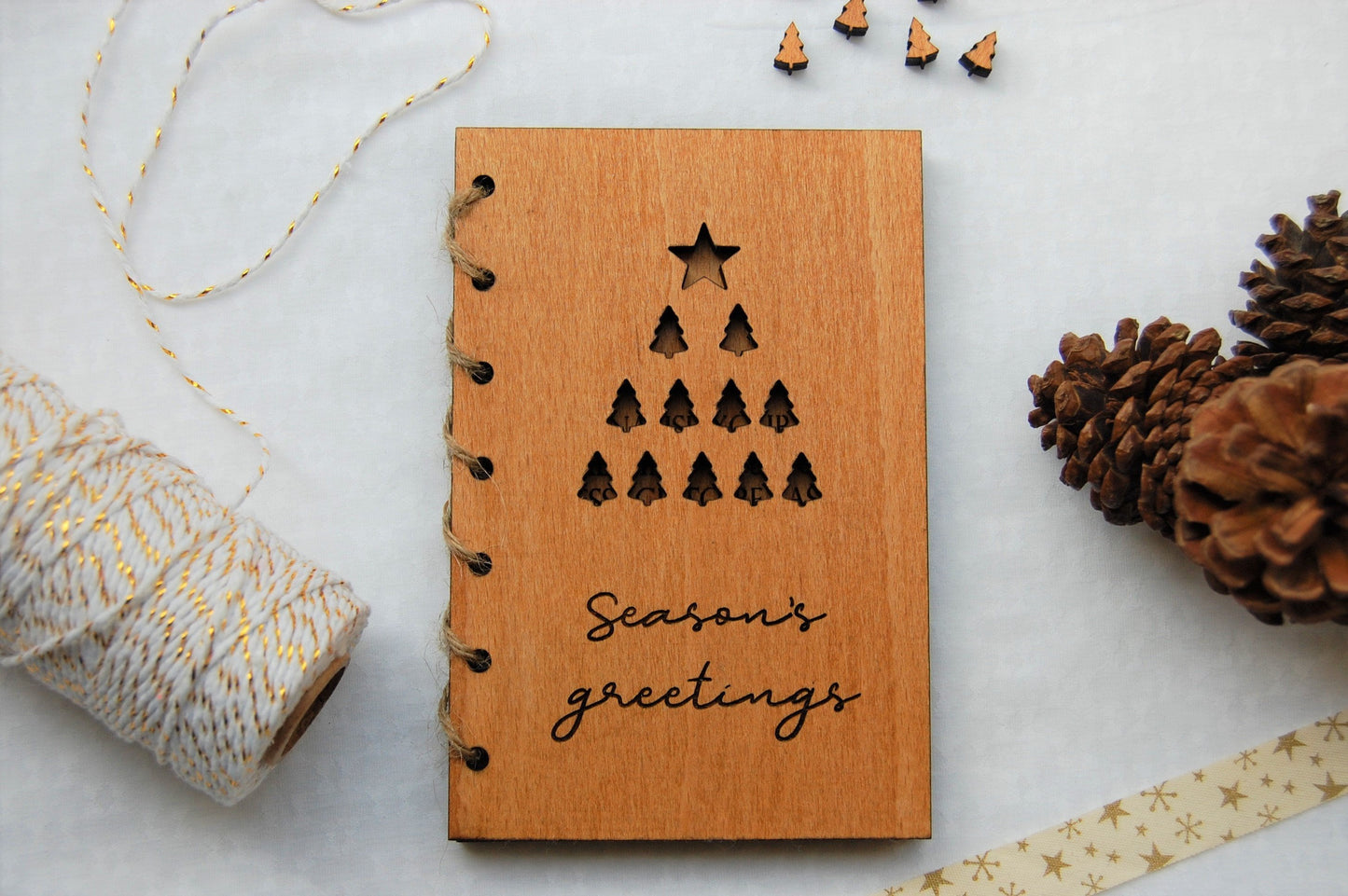 Wooden Christmas Card, Season's Greetings, Rustic Christmas Card, Xmas Card, Christmas Gift, Personalised Wooden Card, Xmas Gift, Xmas Decor