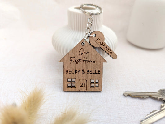 Personalised Our First Home Keyring