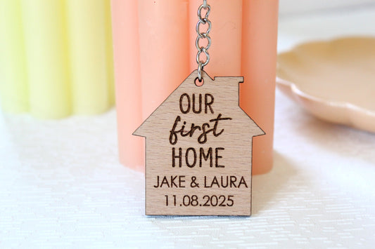 Personalised Our First Home Keyring