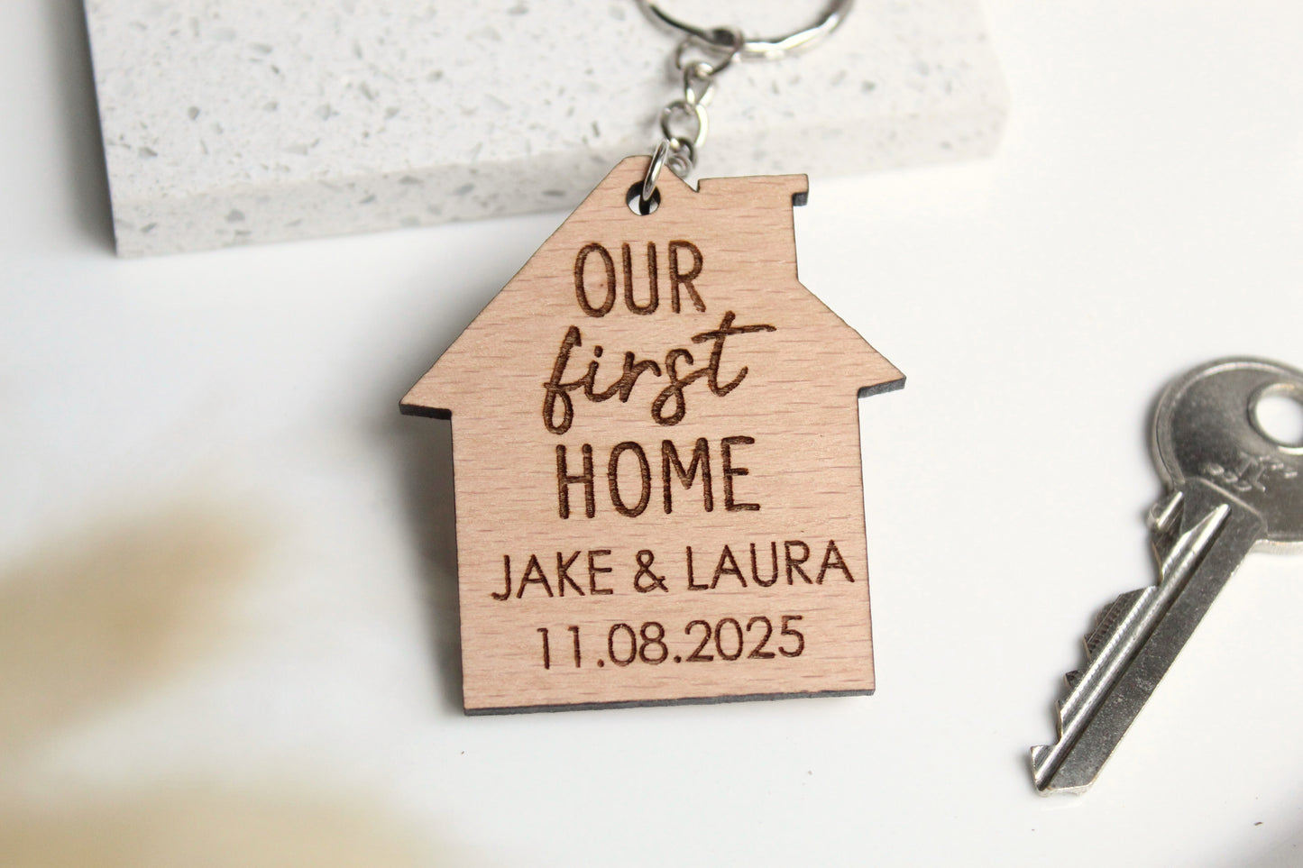 Personalised Our First Home Keyring