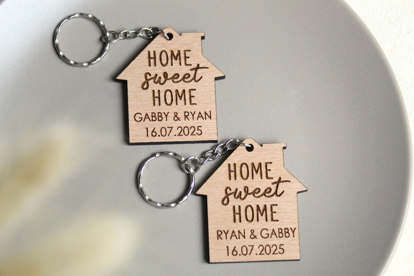 Personalised Home Sweet Home Keyring