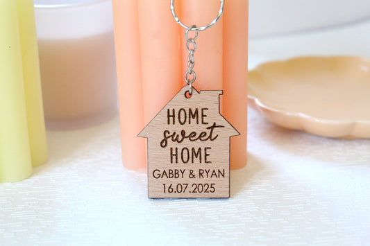 Personalised Home Sweet Home Keyring